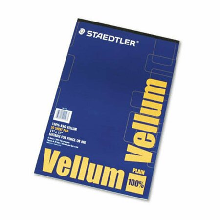 STAEDTLER Staedtler  Mars Vellum Paper  16-lb.  100 Percent Rag  11 x 17  Translucent  50 Sheets per Pad ST32932